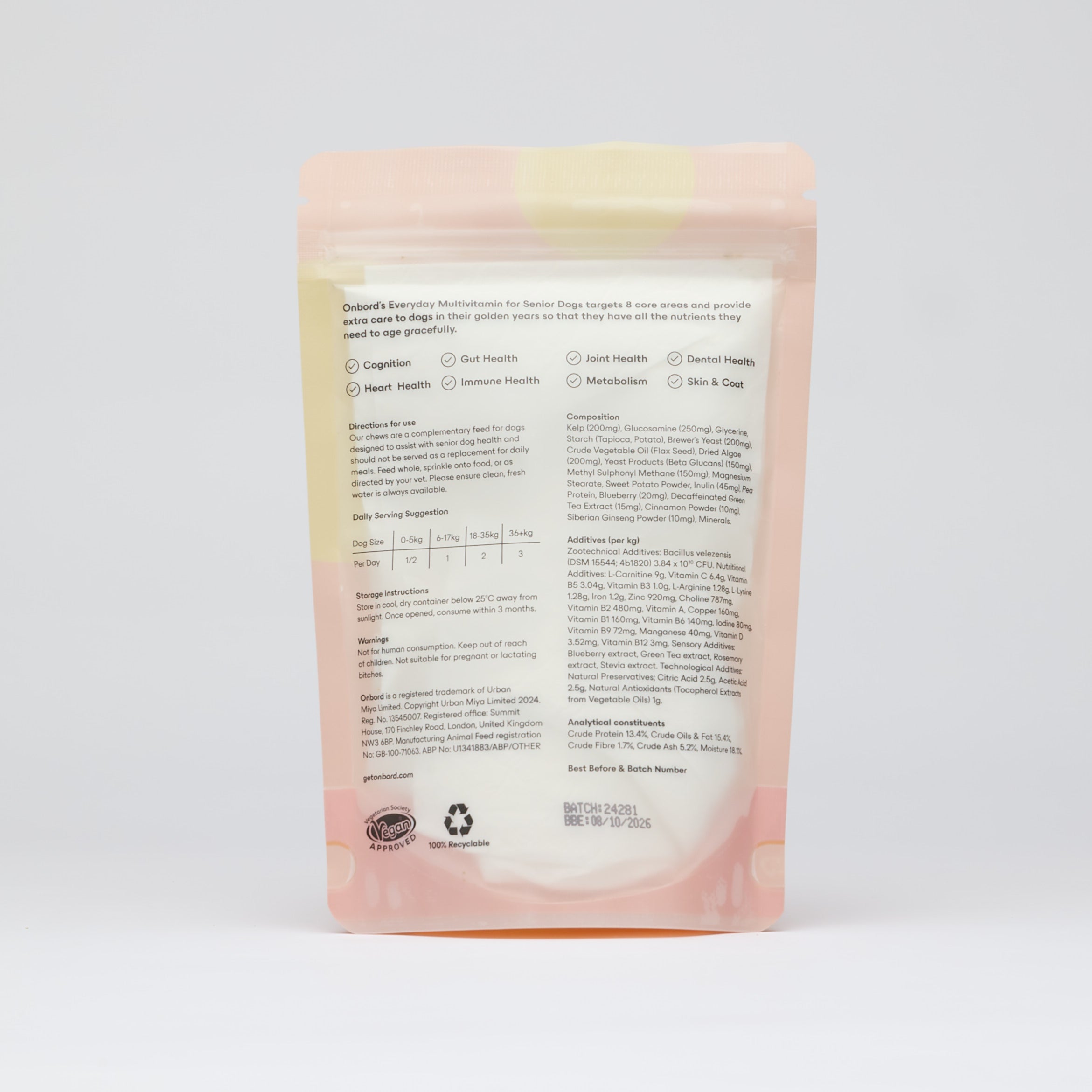 Onbord Everyday Multivitamin For Senior Dogs