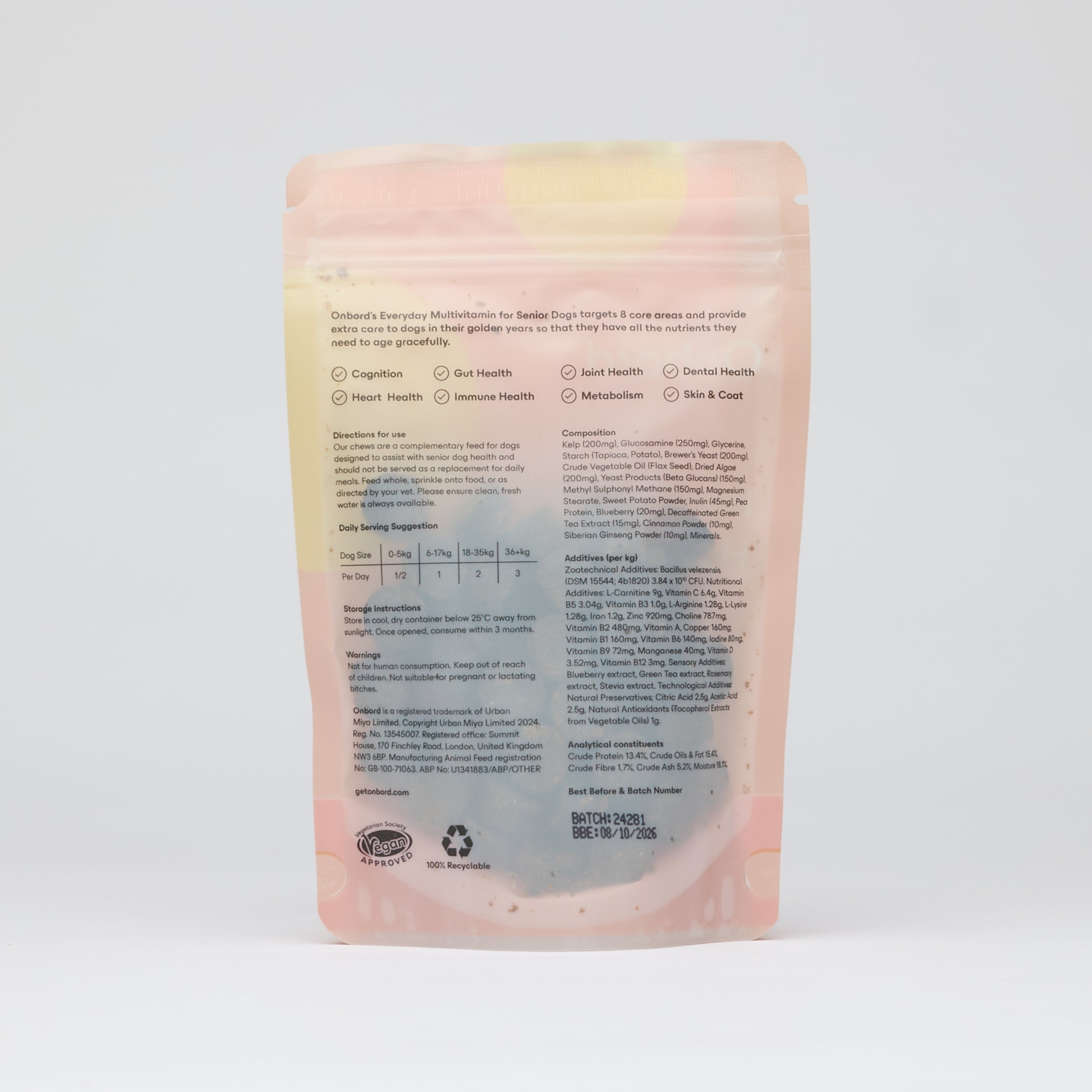 Onbord Everyday Multivitamin For Senior Dogs