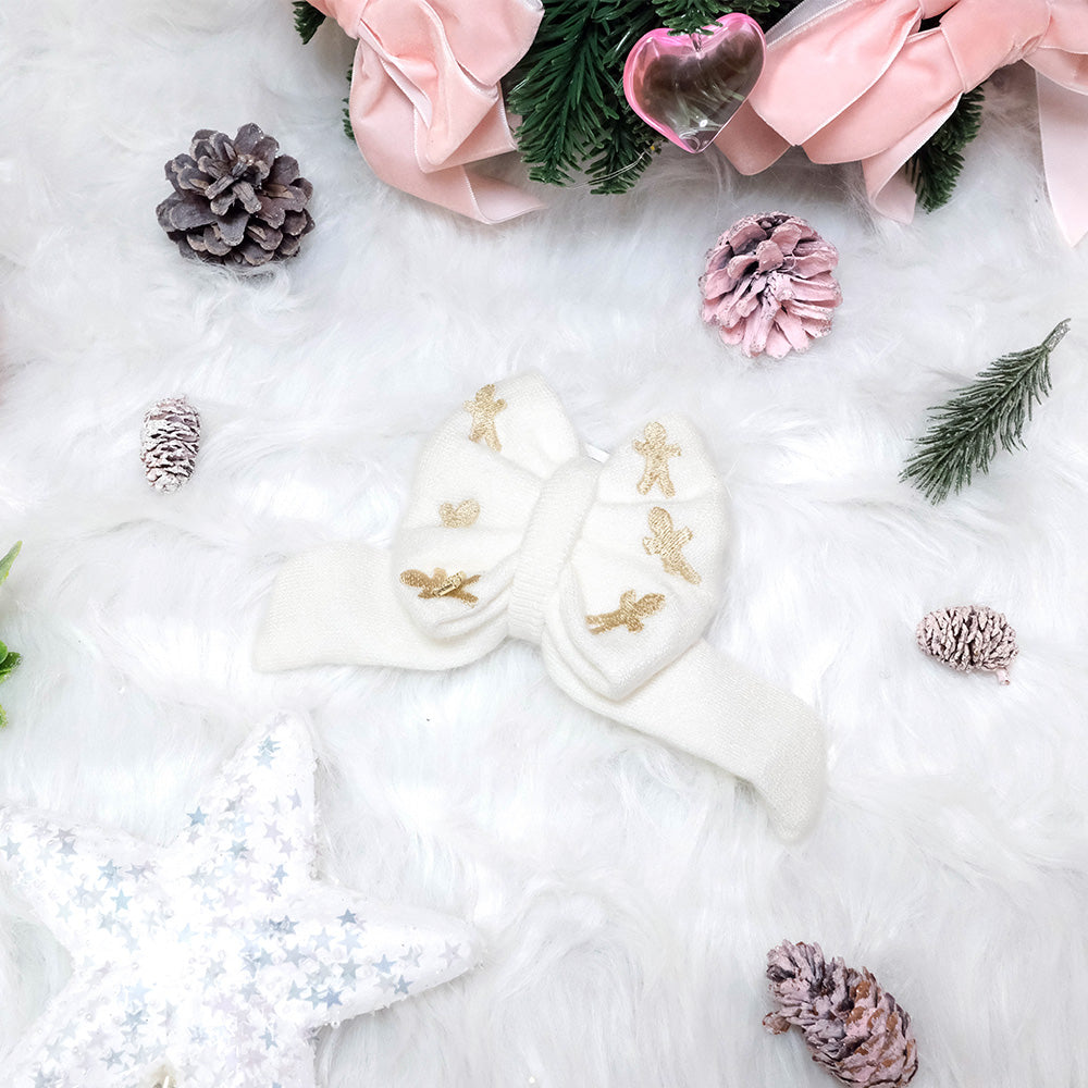 Billy Bear Gingerbread Gold Sailor Bow