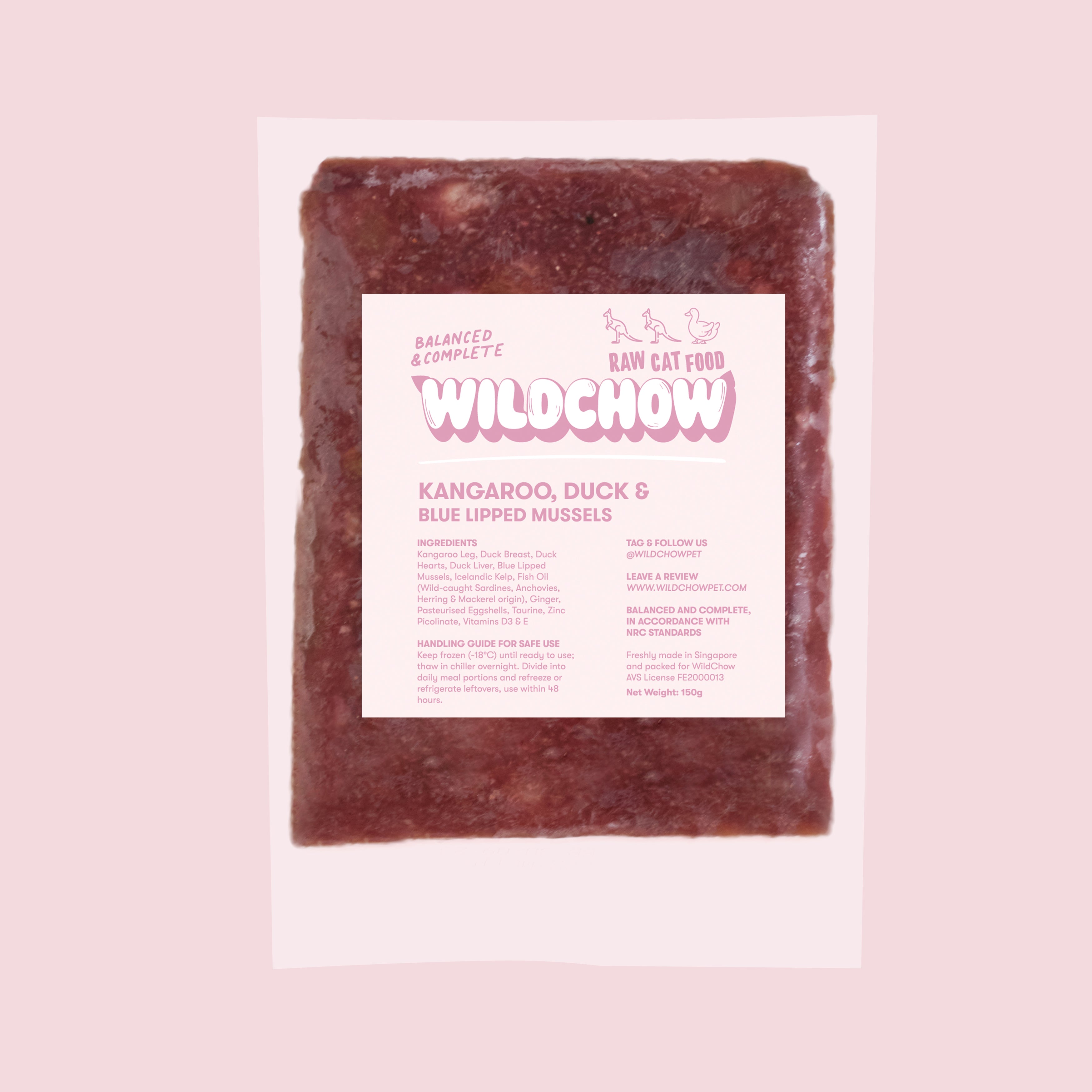 WildChow Roo & Duck Raw Cat Food