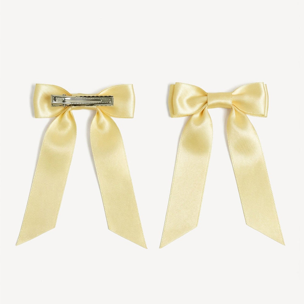 Furry Muse Petite Bow Clips Buttercream