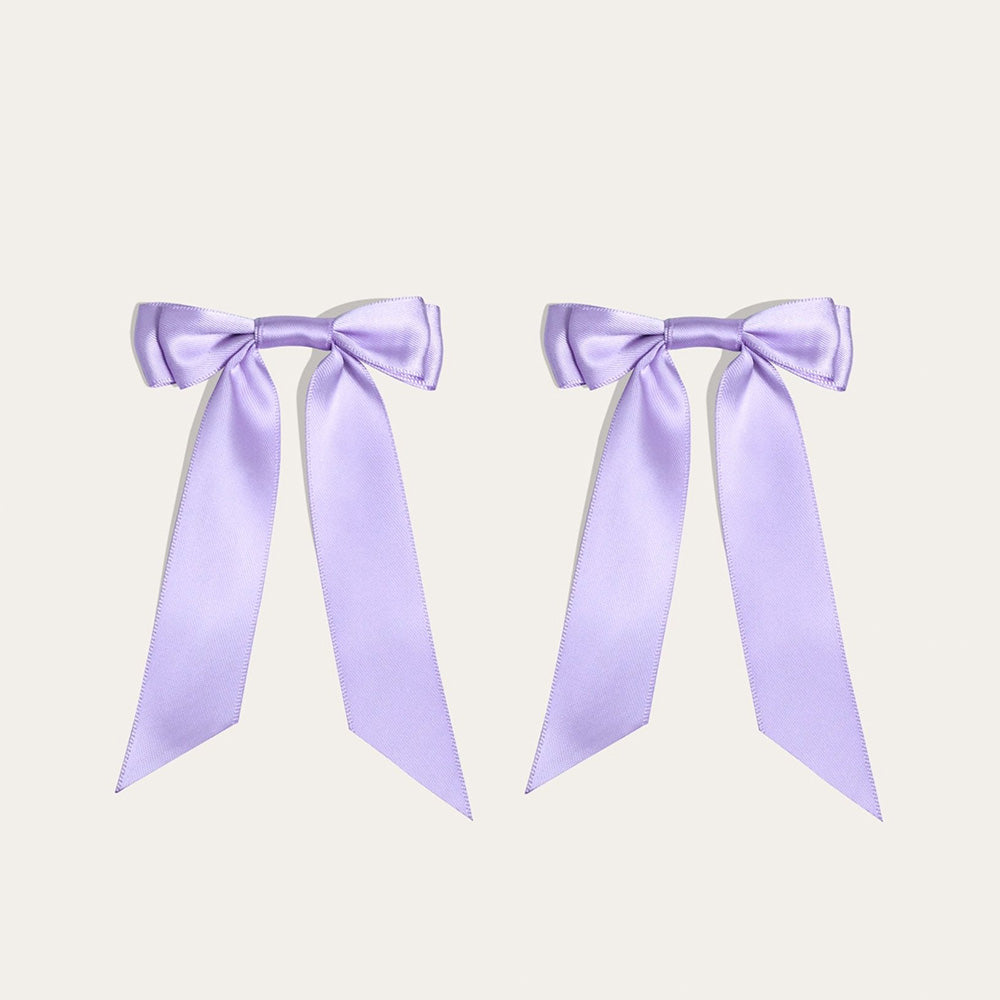 Furry Muse Petite Bow Clips Lilac
