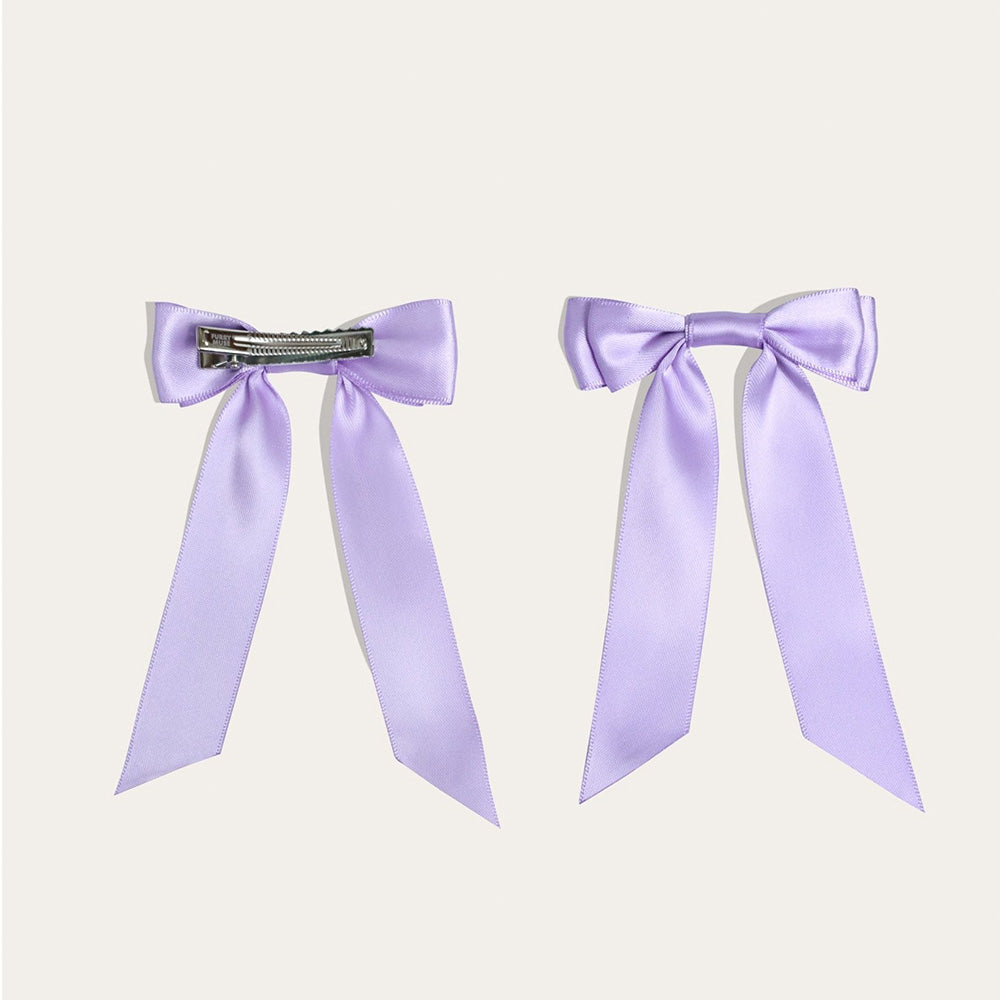 Furry Muse Petite Bow Clips Lilac
