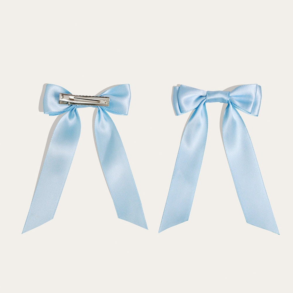 Furry Muse Petite Bow Clips Sky
