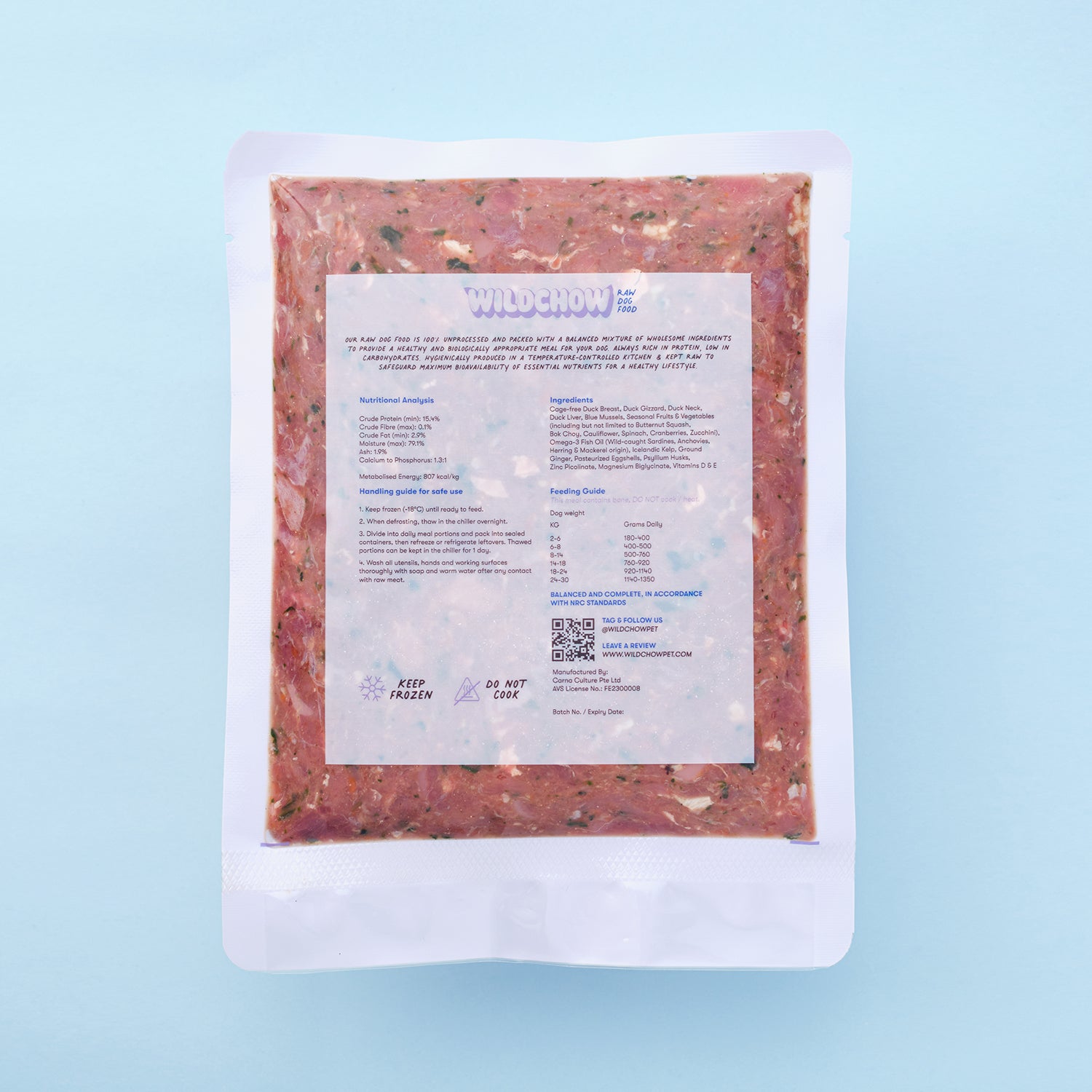 Wildchow Duck Raw Food
