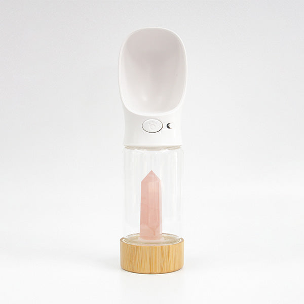 Merci Collective Urban Oasis Rose Quartz Bottle