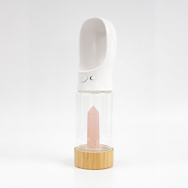 Merci Collective Urban Oasis Rose Quartz Bottle