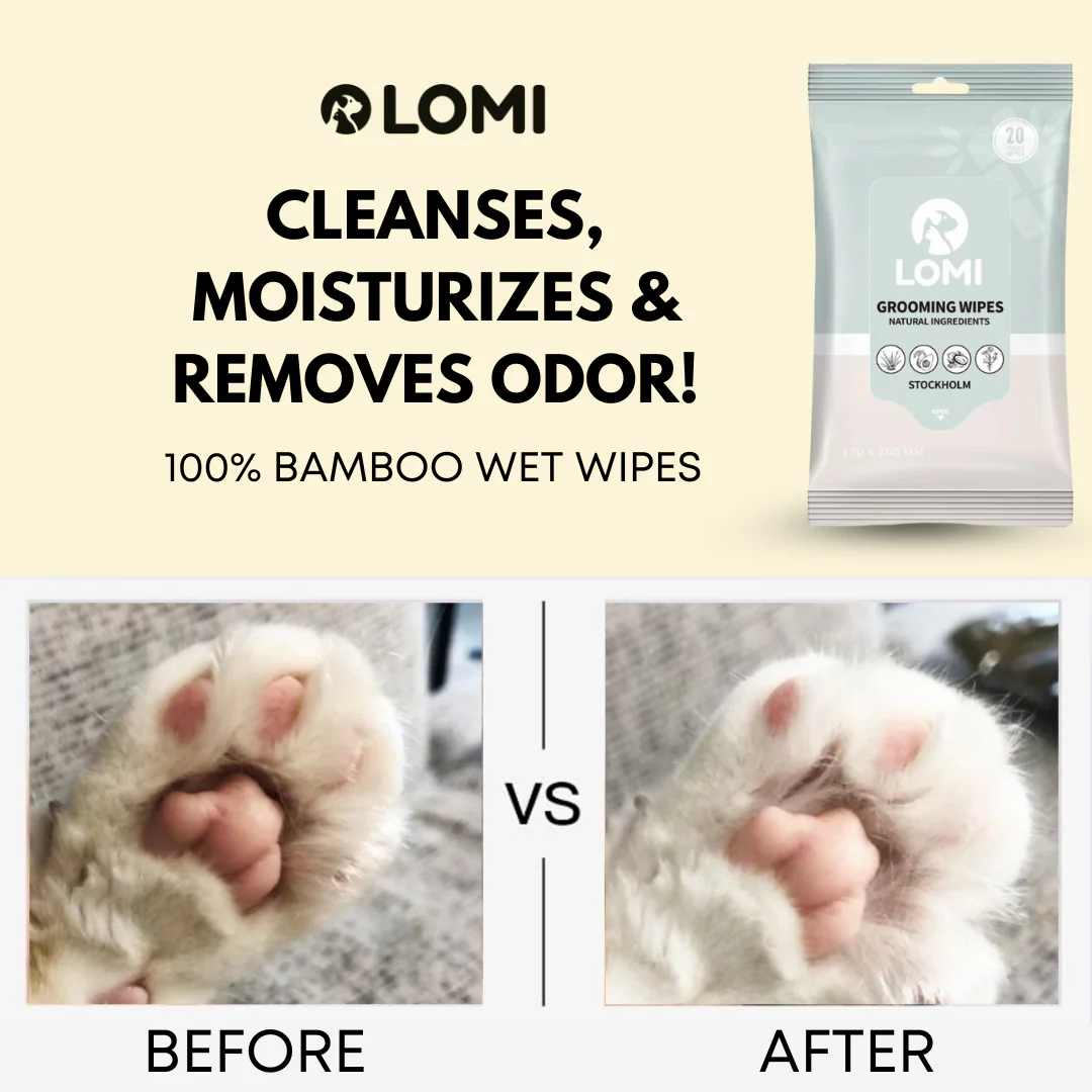 Lomi Bamboo Grooming Wipes | Mini