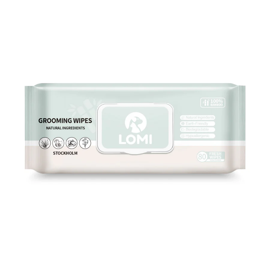Lomi Bamboo Grooming Wipes | Premium Size