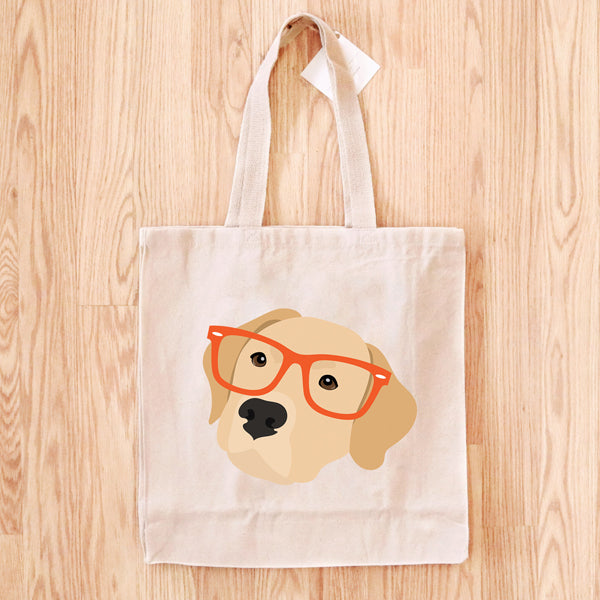 Fancy Huli Glasses Yellow Labrador Tote Bag