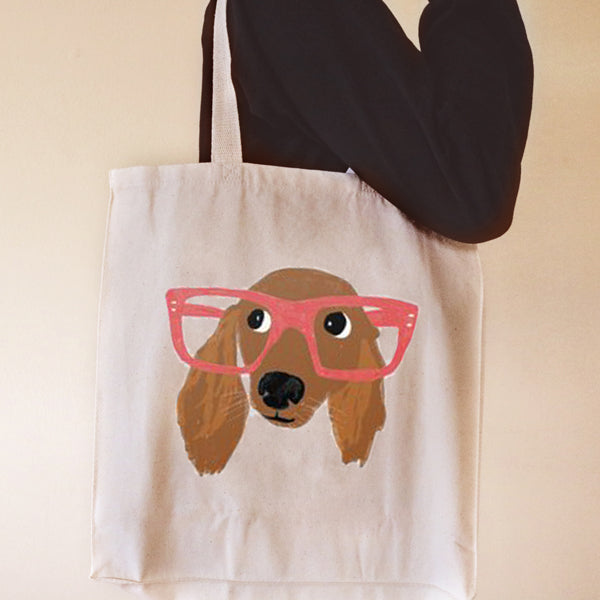 Fancy Huli Long Haired Dachshund Tote Bag