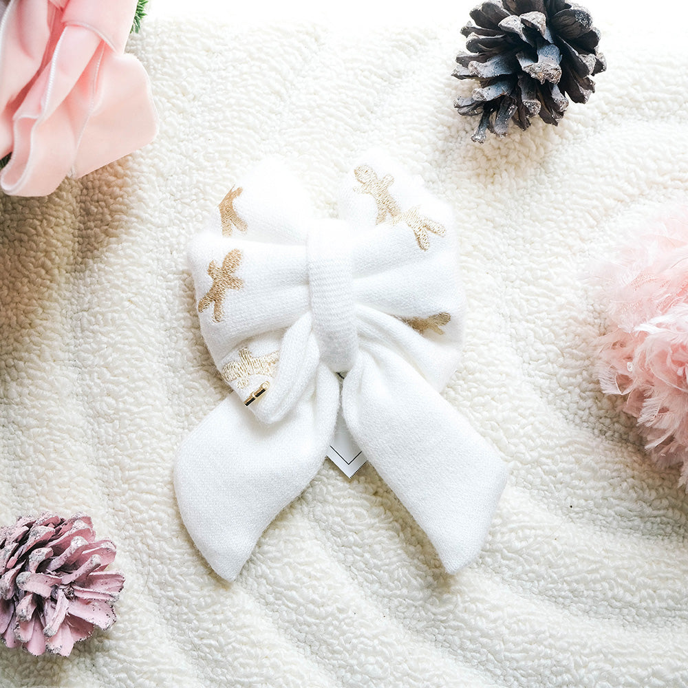 Billy Bear Gingerbread Gold Sailor Bow