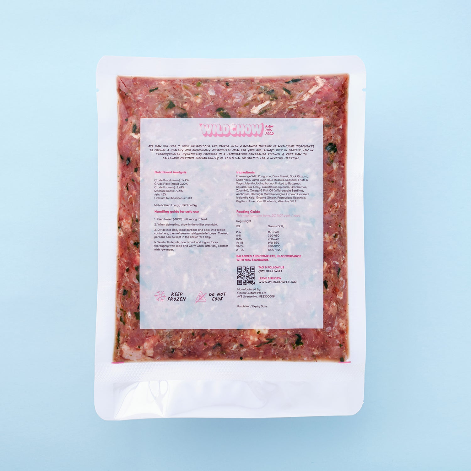 Wildchow Kangaroo Raw Food
