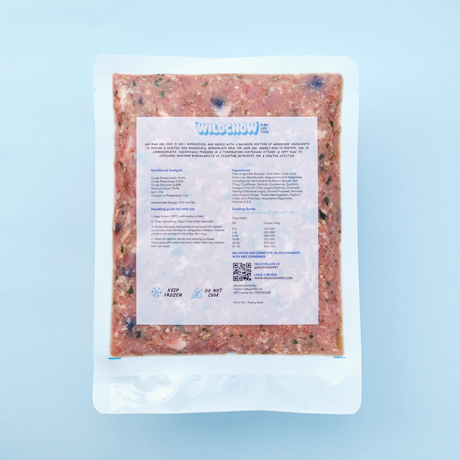 Wildchow Pork Raw Food