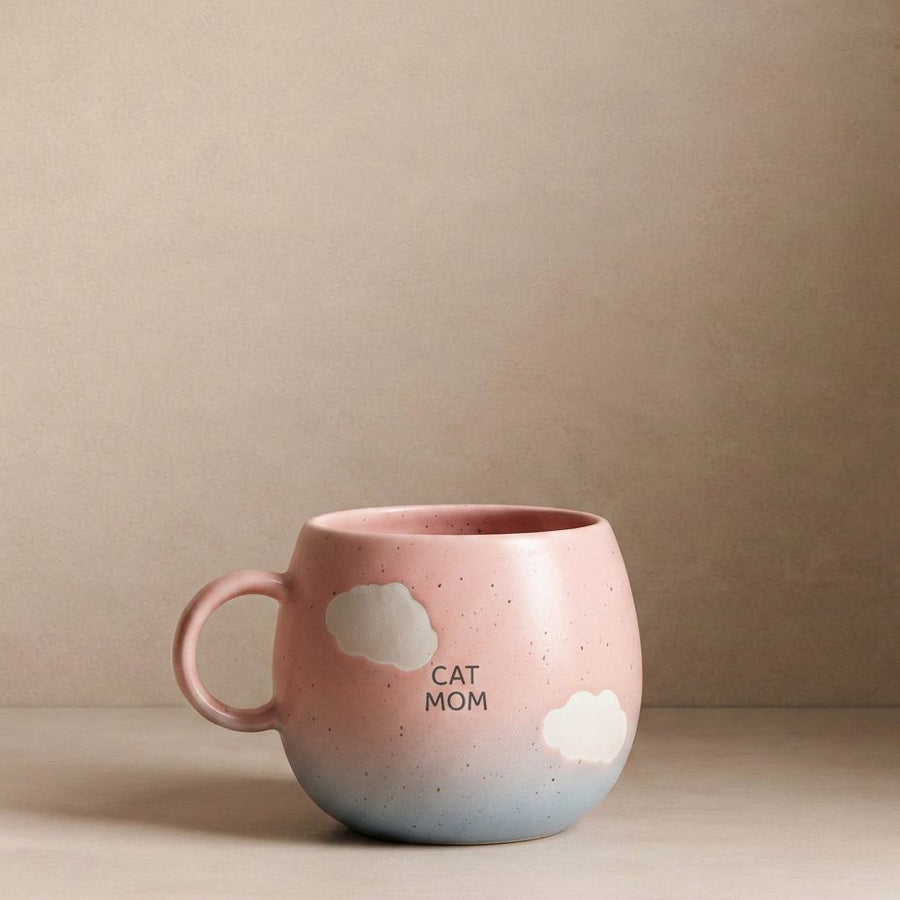 Egg Back Home Cat Mom Cloud Sunset Mug