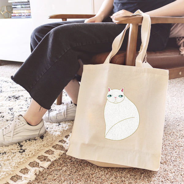 Fancy Huli Fat Cat Tote Bag