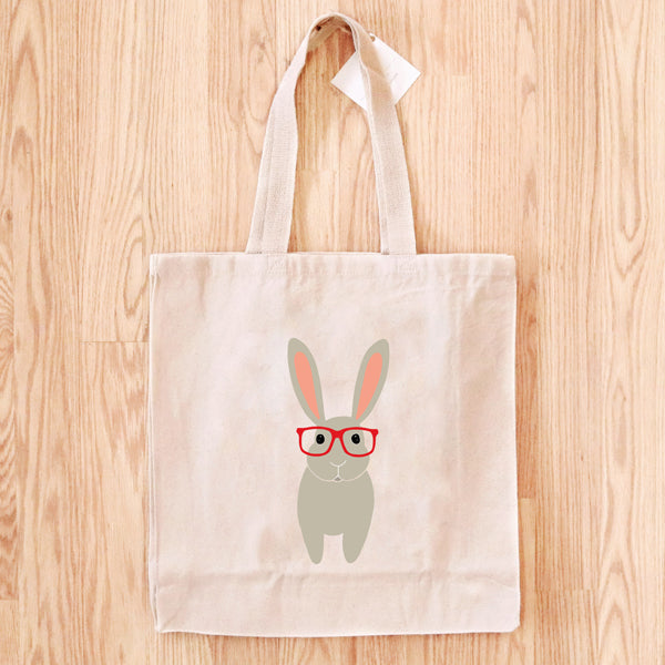 Fancy Huli Glasses Bunny Tote Bag