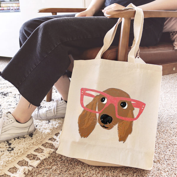 Fancy Huli Long Haired Dachshund Tote Bag