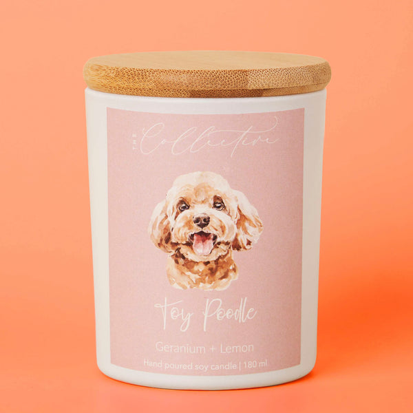 Toy Poodle Candle | Geranium + Lemon